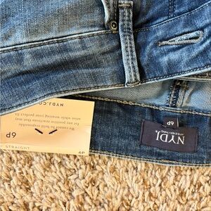 NYDJ Blue Straight Jeans Classic Medium-Wash